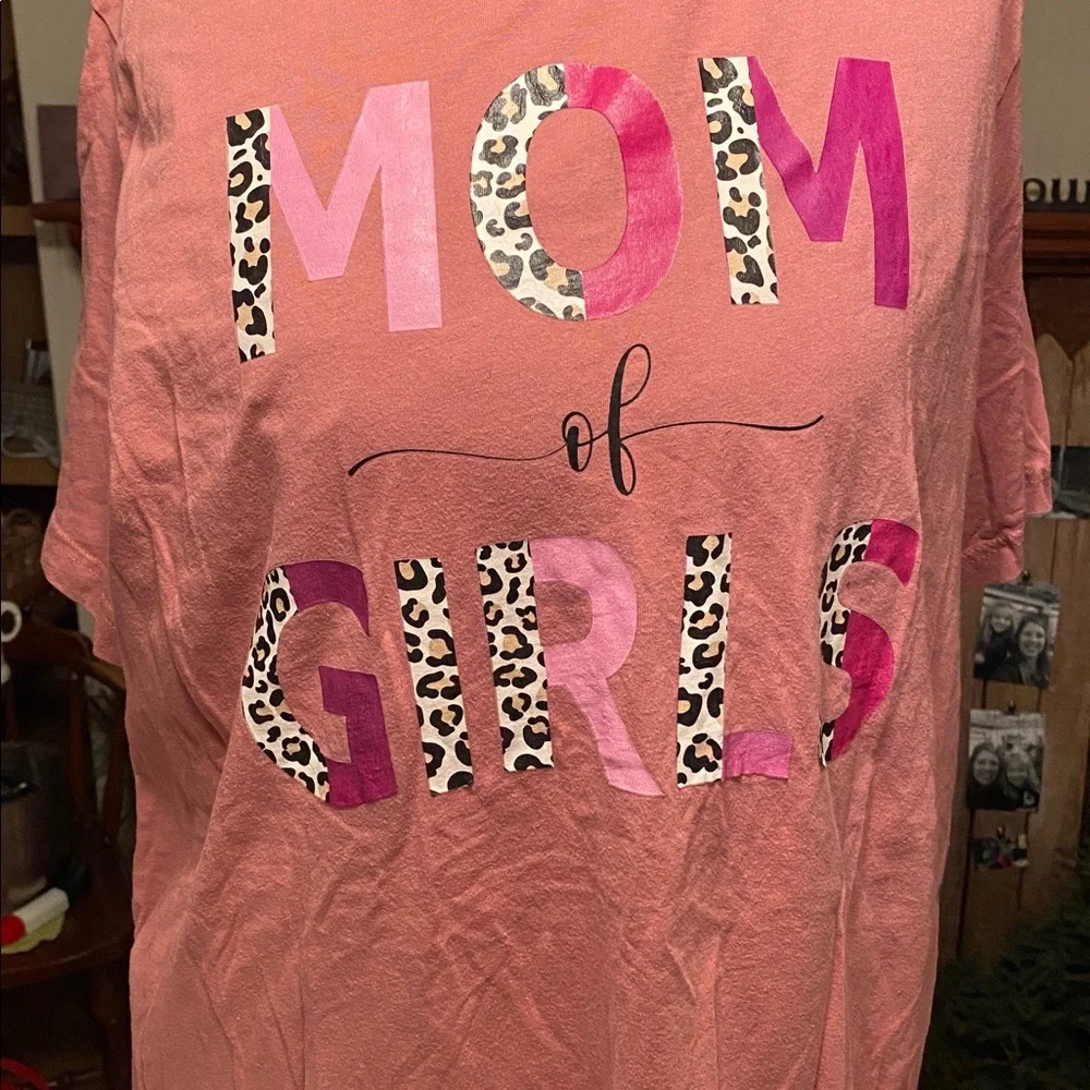 Bella Canvas Pink 'Mom of Girls' Tee - Picture 3 of 3